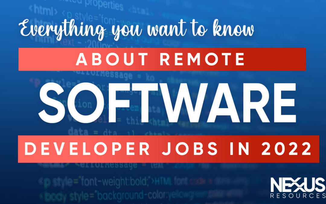 Remote Software Developer Jobs in 2022