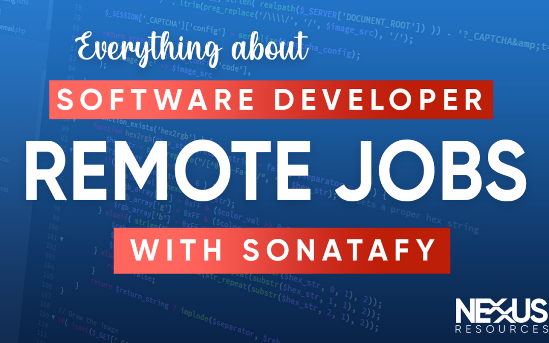 Everything you want to know about Software developer remote jobs with Sonatafy.
