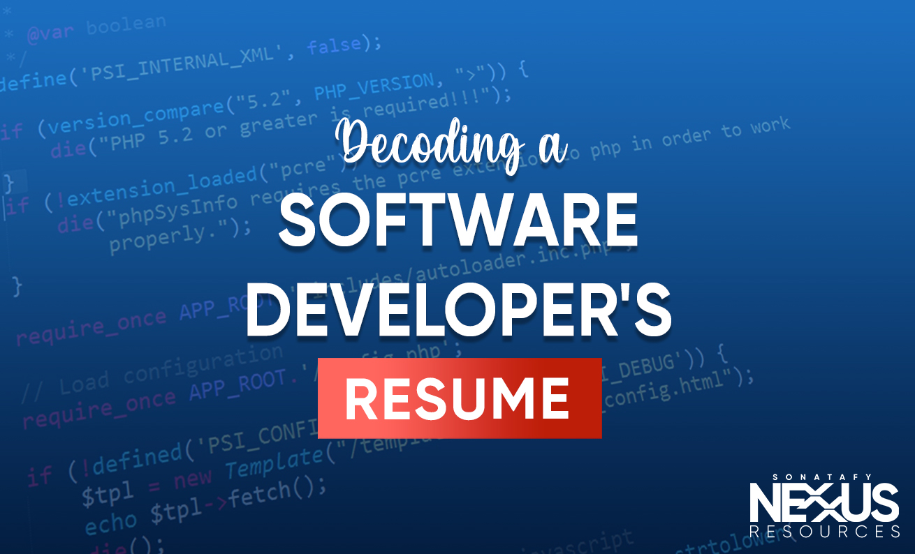 Decoding a software developer's resume