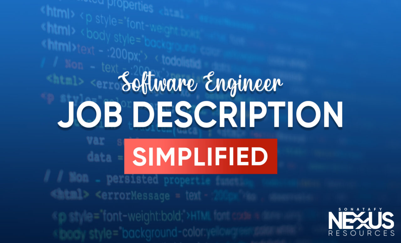 Software Engineer Job Description Simplified job description duties